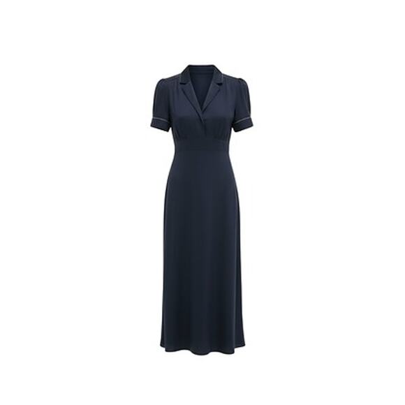 TUCKERNUCK Navy Satin Bellamy Dress Size XL NWT Retail $268 Tuckernuck - Picture 7 of 7